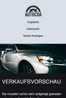 Auto Dealership template - Mobile